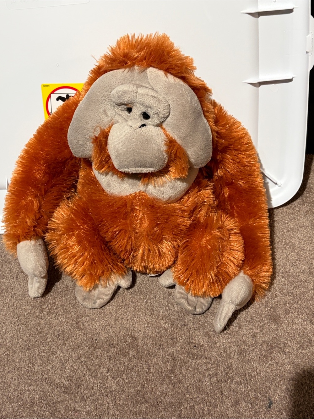 Plush Orangutan Stuffed Animal - Orange and Tan